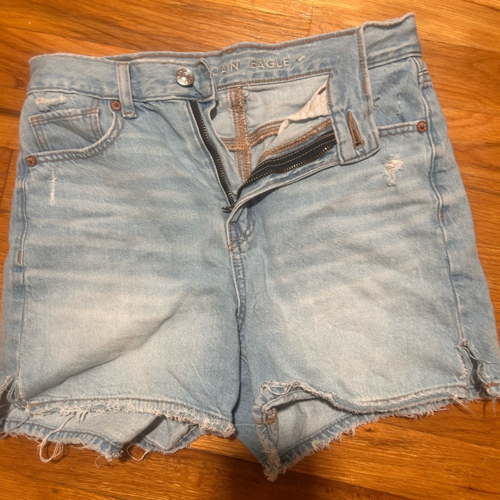 American Eagle Outfitters High Waist Light Blue Shorts